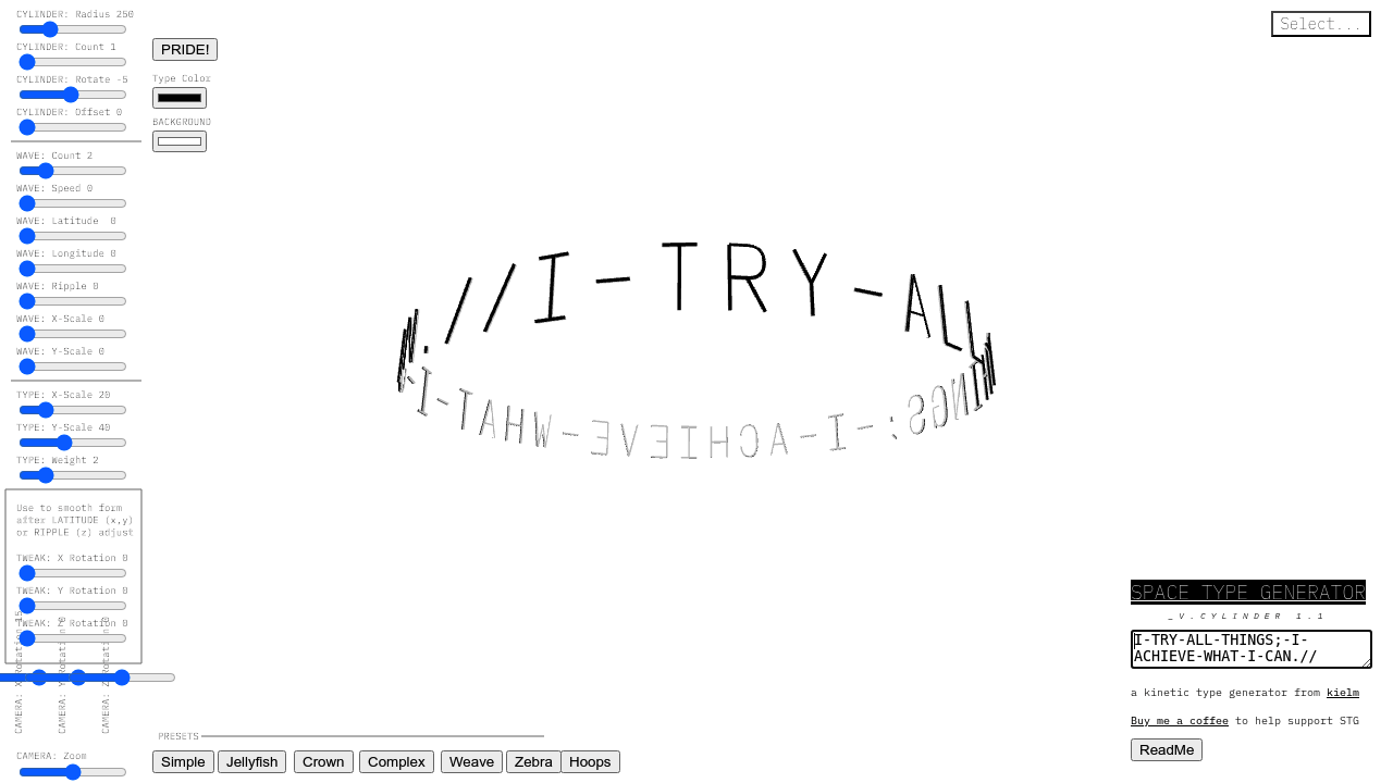 Space Type Generator ekran görüntüsü