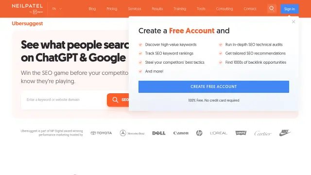 Ubersuggest